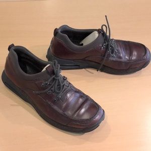 Cole Haan Nike Air Brown Leather Slip-On Lace Shoes